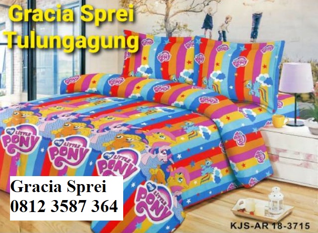 <p>Sprei Disperse Kuda Pony dengan motif anak-anak